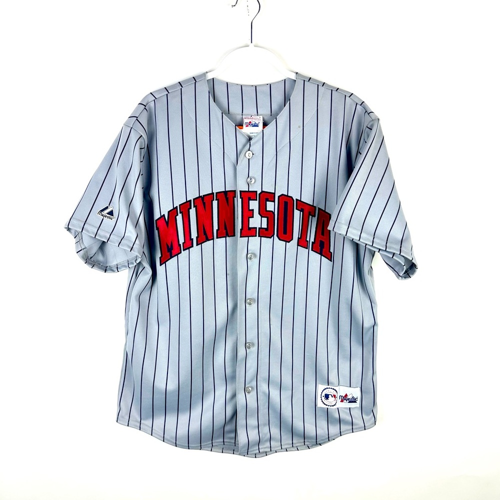 Vintage Rare Minnesota Twins A. J Pierzynski MLB Baseball Jersey Large Grey